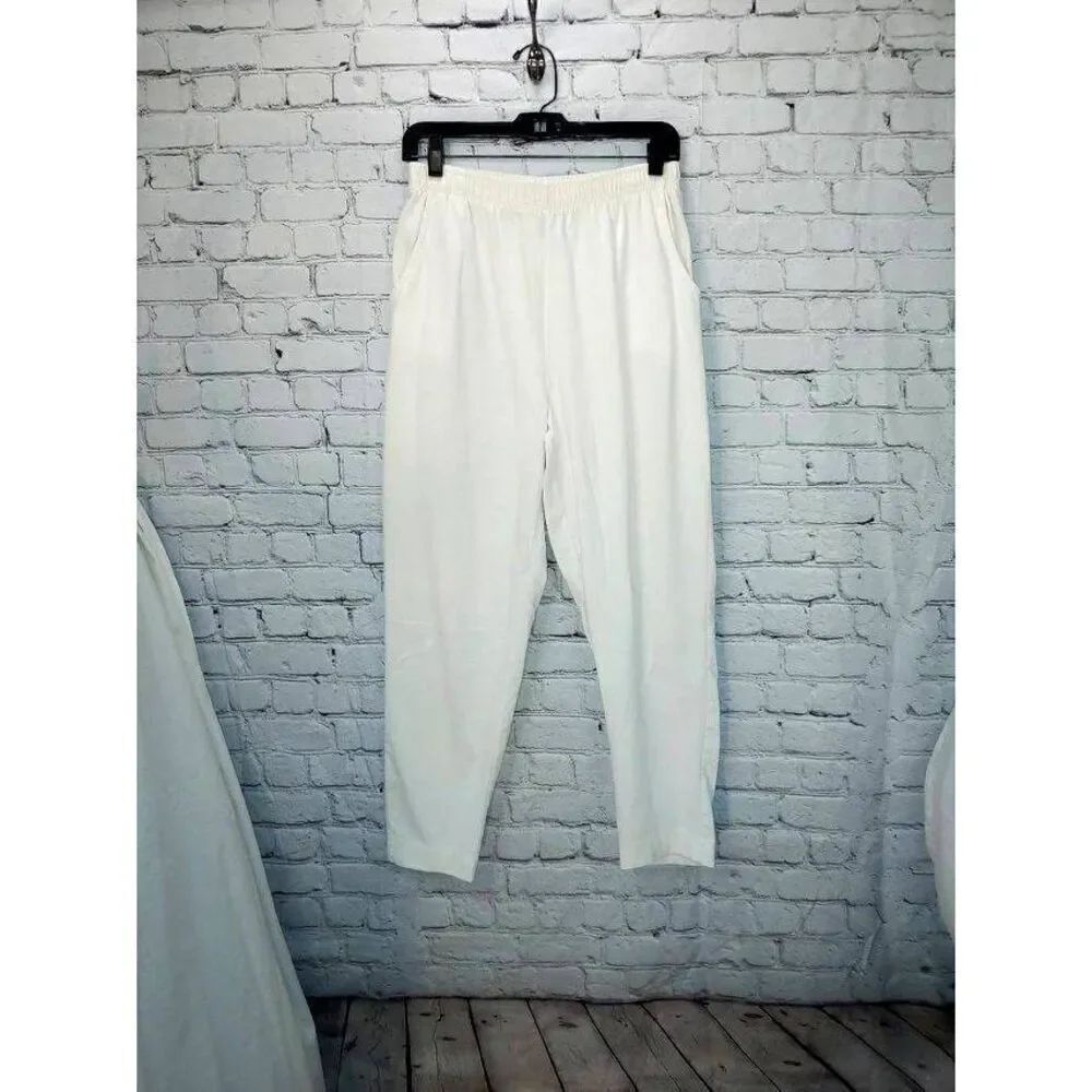 Metropolitan Vintage Women's Size Small White Casual Cotton Blend Pants